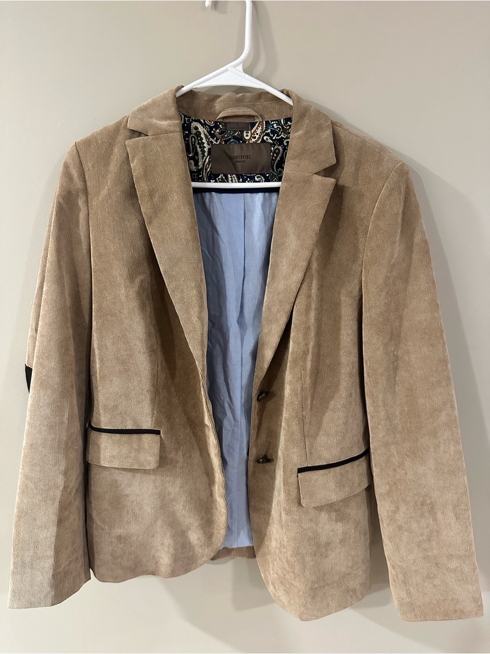 Light Brown Suede-Look Blazer